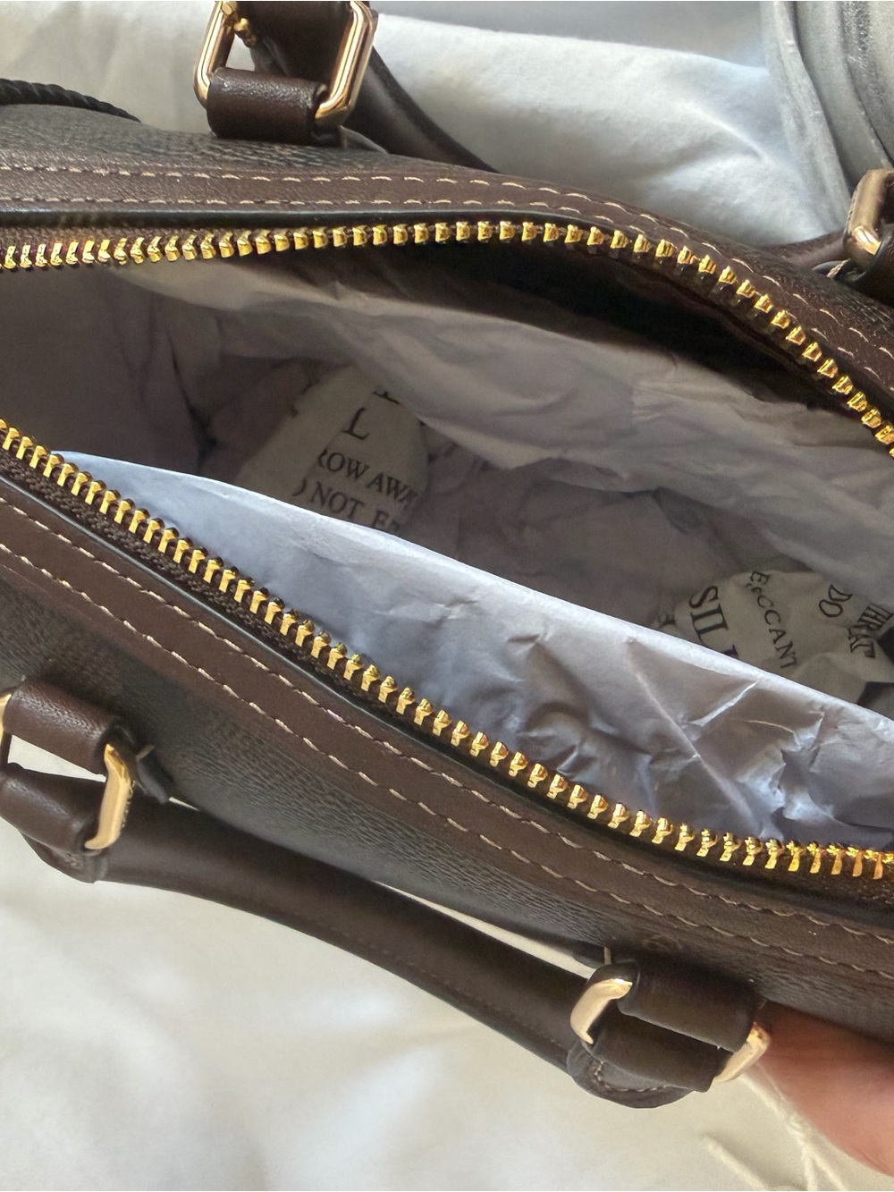 Coach Mini Rowan Crossbody Bag In Signature Canvas With Fringe - Picture 10 of 10